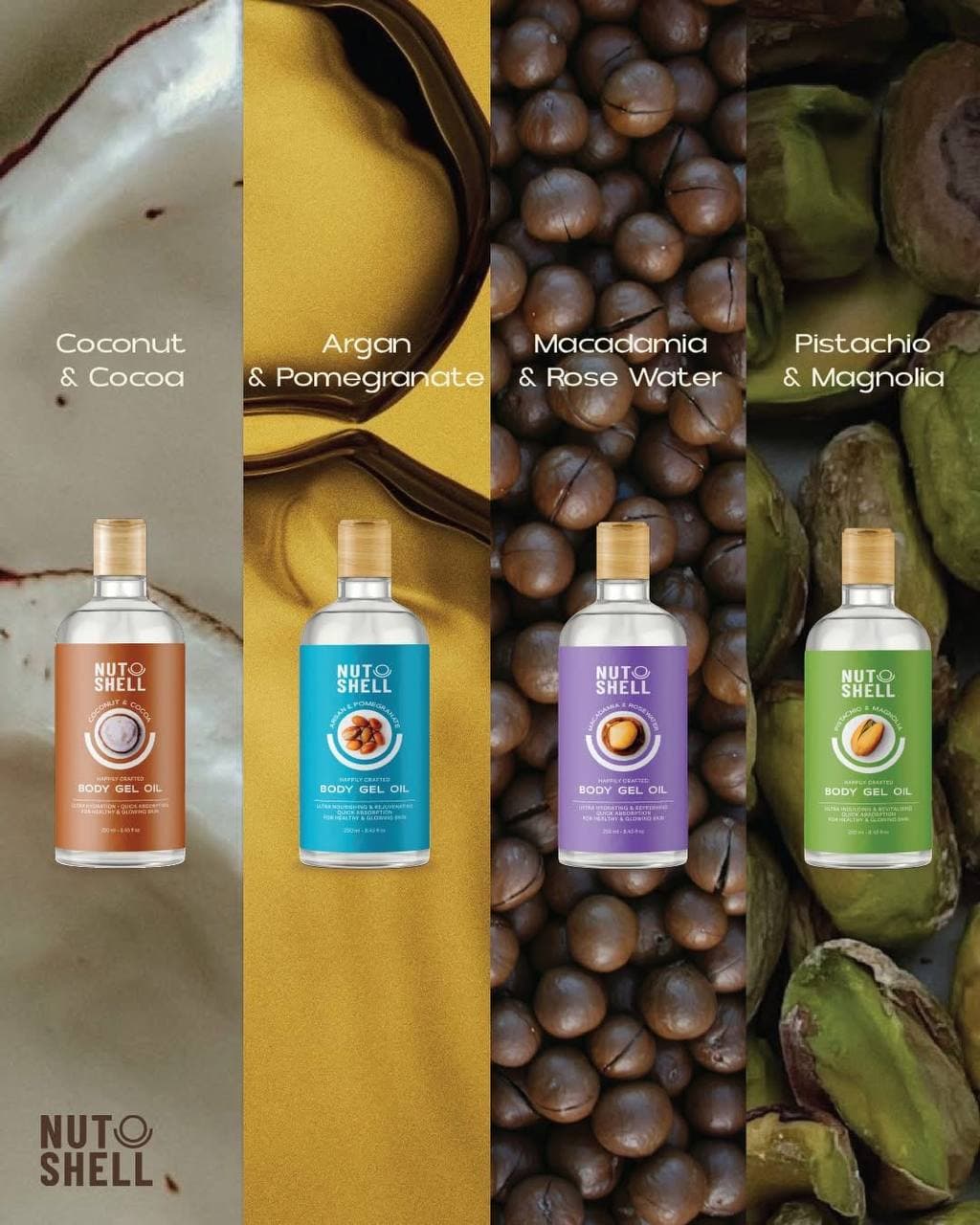 Nutshell body gel oil